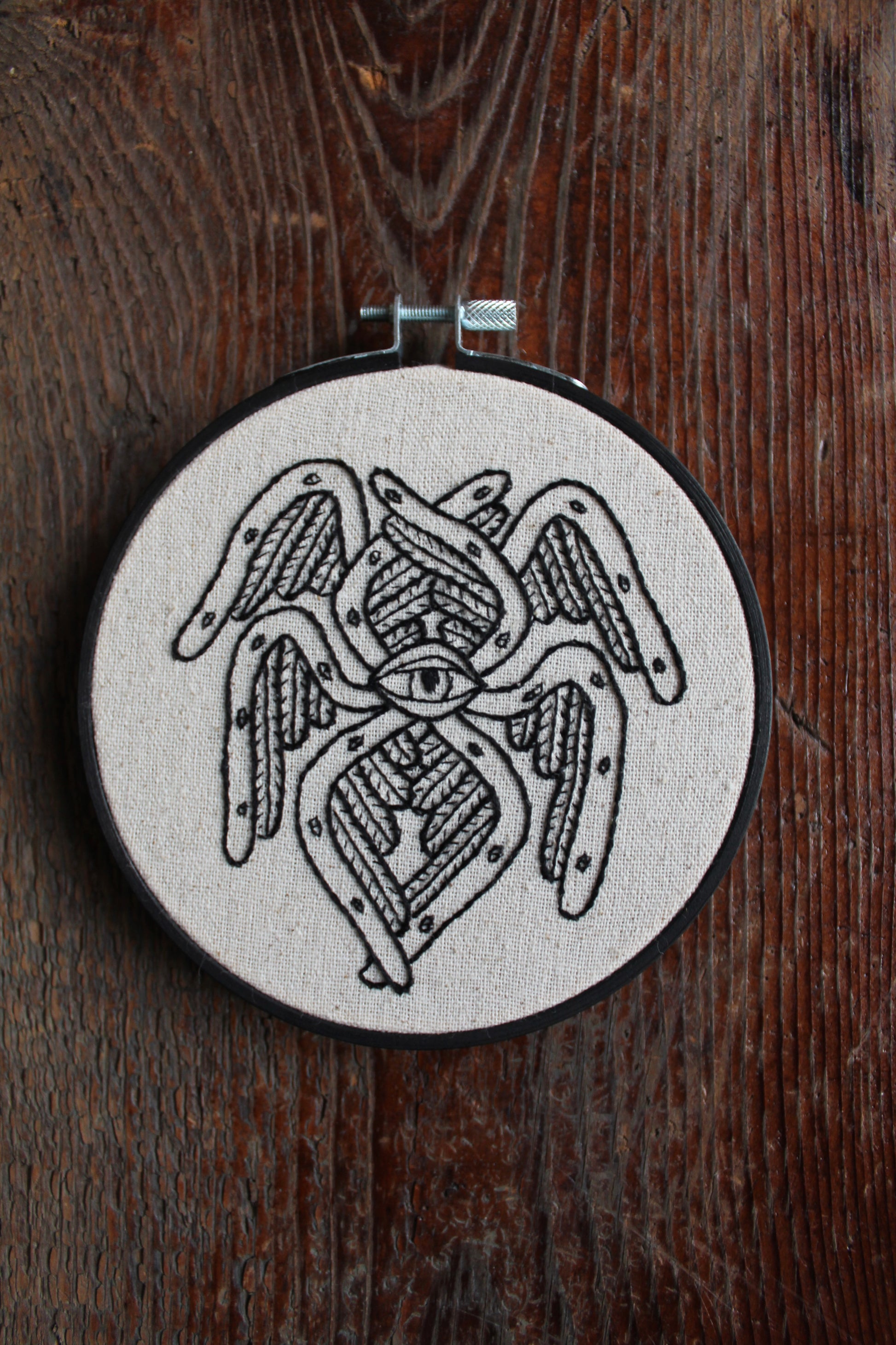 Biblical angel embroidery, front hoop art